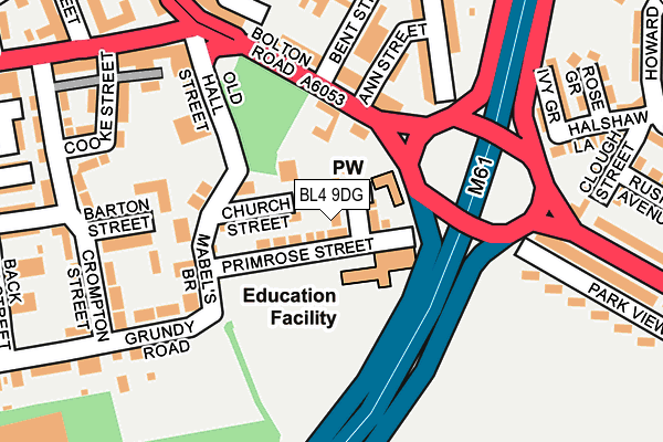 BL4 9DG map - OS OpenMap – Local (Ordnance Survey)