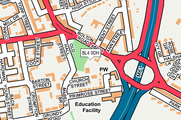 BL4 9DH map - OS OpenMap – Local (Ordnance Survey)