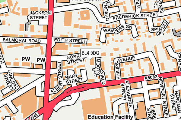 BL4 9DQ map - OS OpenMap – Local (Ordnance Survey)