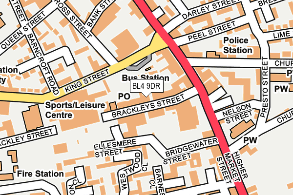 BL4 9DR map - OS OpenMap – Local (Ordnance Survey)
