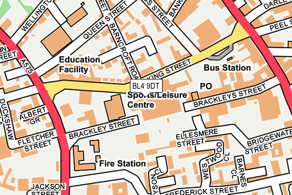 BL4 9DT map - OS OpenMap – Local (Ordnance Survey)