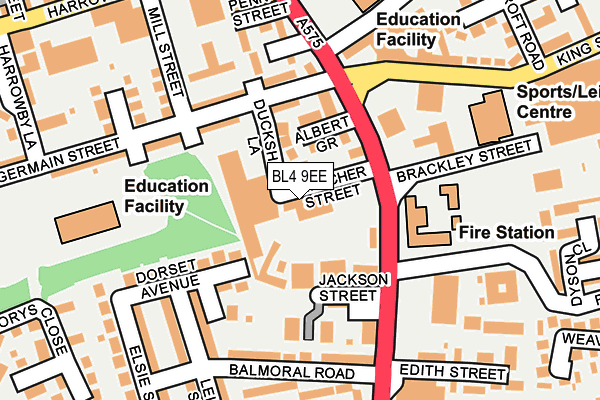 BL4 9EE map - OS OpenMap – Local (Ordnance Survey)