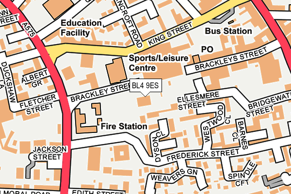 BL4 9ES map - OS OpenMap – Local (Ordnance Survey)