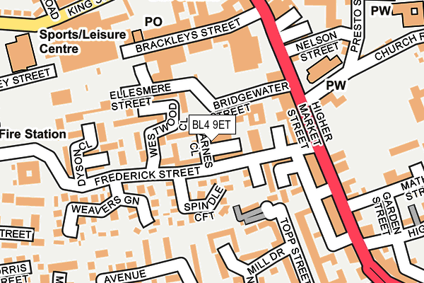 BL4 9ET map - OS OpenMap – Local (Ordnance Survey)