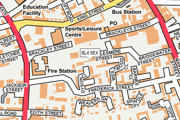 BL4 9EX map - OS OpenMap – Local (Ordnance Survey)