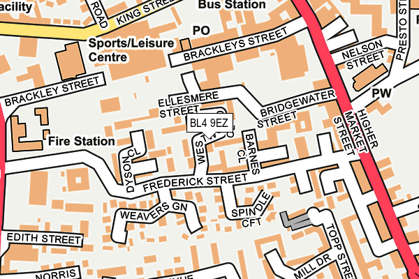 BL4 9EZ map - OS OpenMap – Local (Ordnance Survey)