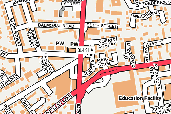 BL4 9HA map - OS OpenMap – Local (Ordnance Survey)