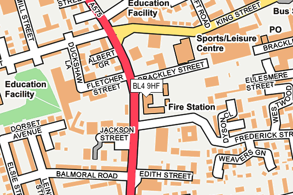 BL4 9HF map - OS OpenMap – Local (Ordnance Survey)