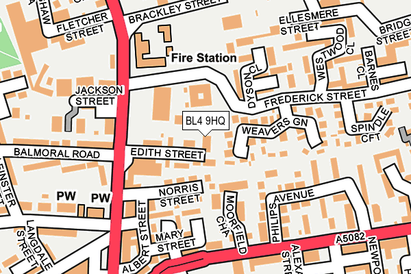 BL4 9HQ map - OS OpenMap – Local (Ordnance Survey)