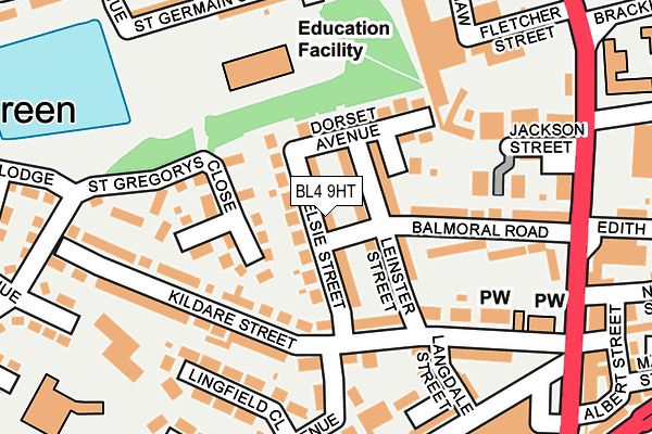 BL4 9HT map - OS OpenMap – Local (Ordnance Survey)