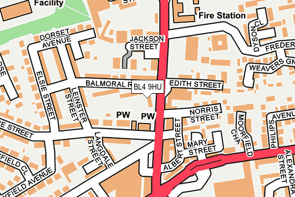 BL4 9HU map - OS OpenMap – Local (Ordnance Survey)