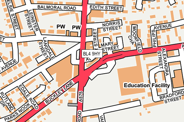 BL4 9HY map - OS OpenMap – Local (Ordnance Survey)