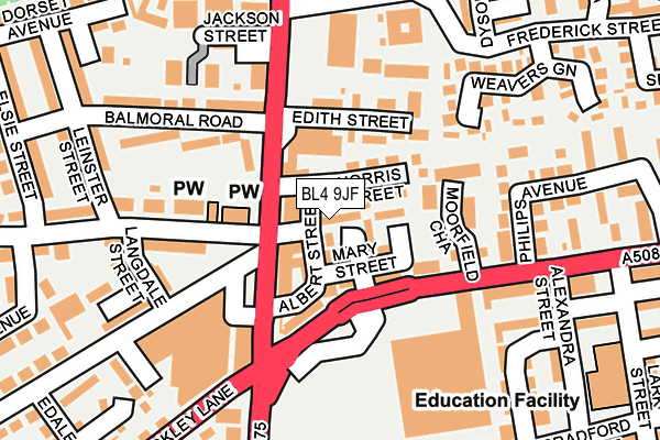 BL4 9JF map - OS OpenMap – Local (Ordnance Survey)