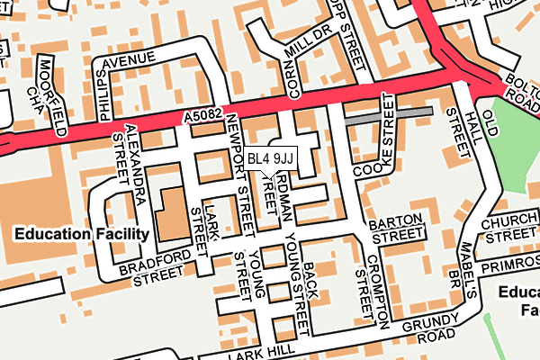 BL4 9JJ map - OS OpenMap – Local (Ordnance Survey)