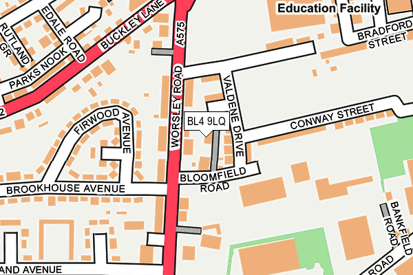 BL4 9LQ map - OS OpenMap – Local (Ordnance Survey)