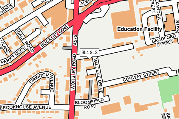 BL4 9LS map - OS OpenMap – Local (Ordnance Survey)