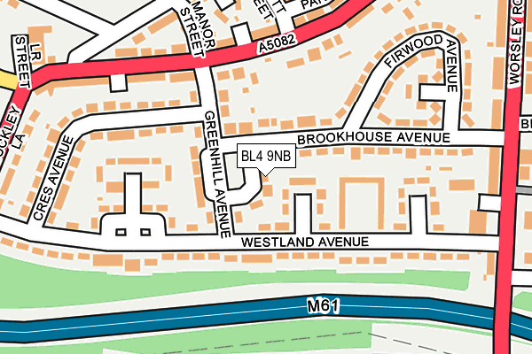 BL4 9NB map - OS OpenMap – Local (Ordnance Survey)