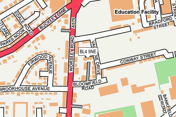 BL4 9NE map - OS OpenMap – Local (Ordnance Survey)