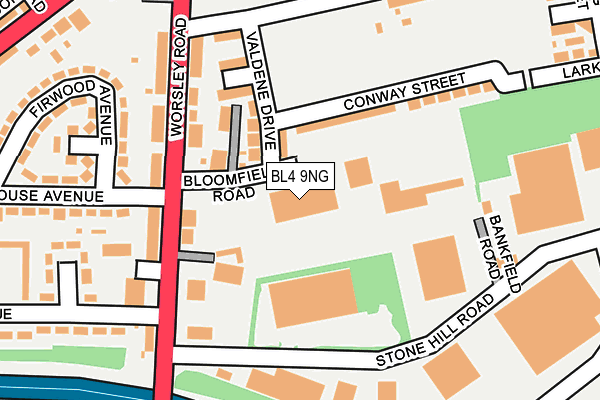BL4 9NG map - OS OpenMap – Local (Ordnance Survey)
