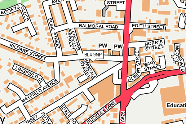 BL4 9NP map - OS OpenMap – Local (Ordnance Survey)