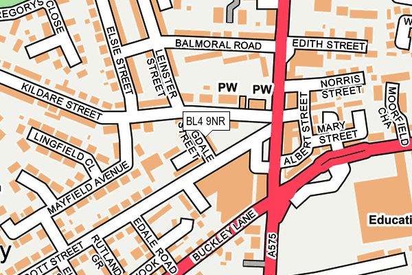 BL4 9NR map - OS OpenMap – Local (Ordnance Survey)