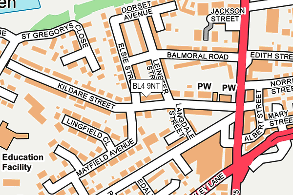 BL4 9NT map - OS OpenMap – Local (Ordnance Survey)