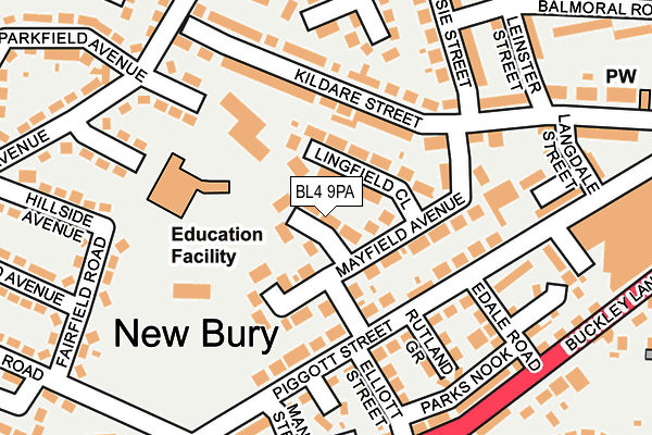 BL4 9PA map - OS OpenMap – Local (Ordnance Survey)