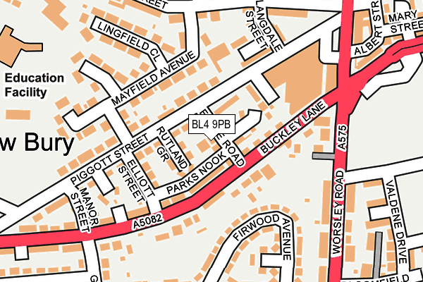 BL4 9PB map - OS OpenMap – Local (Ordnance Survey)