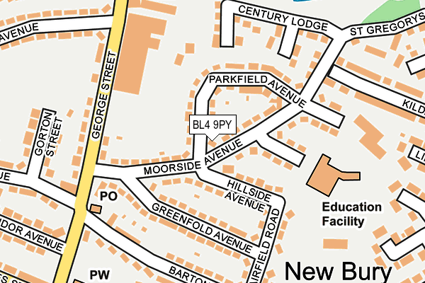 BL4 9PY map - OS OpenMap – Local (Ordnance Survey)