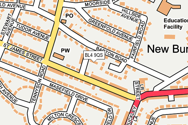 BL4 9QS map - OS OpenMap – Local (Ordnance Survey)