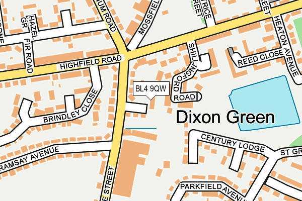 BL4 9QW map - OS OpenMap – Local (Ordnance Survey)