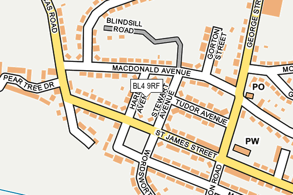 BL4 9RF map - OS OpenMap – Local (Ordnance Survey)