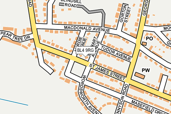 BL4 9RG map - OS OpenMap – Local (Ordnance Survey)