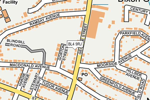 BL4 9RJ map - OS OpenMap – Local (Ordnance Survey)