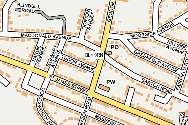 BL4 9RN map - OS OpenMap – Local (Ordnance Survey)