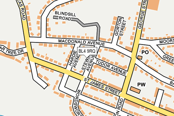 BL4 9RQ map - OS OpenMap – Local (Ordnance Survey)