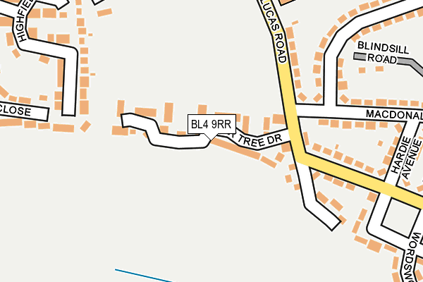 BL4 9RR map - OS OpenMap – Local (Ordnance Survey)