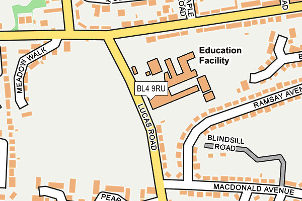 BL4 9RU map - OS OpenMap – Local (Ordnance Survey)