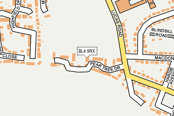 BL4 9RX map - OS OpenMap – Local (Ordnance Survey)