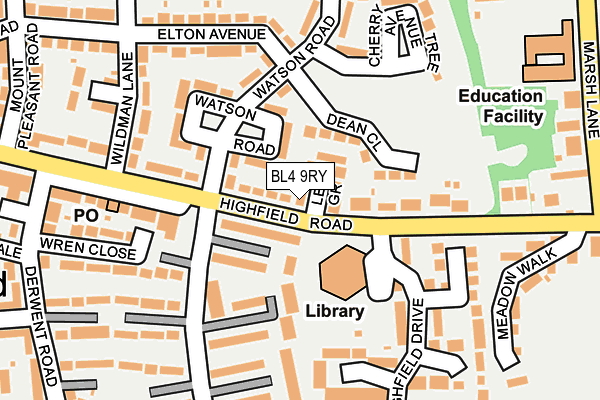 BL4 9RY map - OS OpenMap – Local (Ordnance Survey)