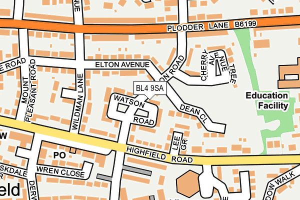 BL4 9SA map - OS OpenMap – Local (Ordnance Survey)