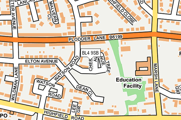 BL4 9SB map - OS OpenMap – Local (Ordnance Survey)