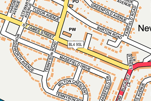 BL4 9SL map - OS OpenMap – Local (Ordnance Survey)