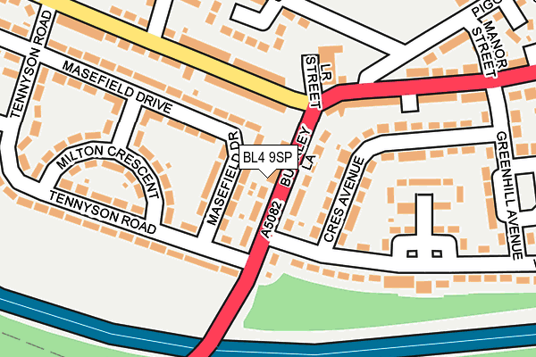 BL4 9SP map - OS OpenMap – Local (Ordnance Survey)