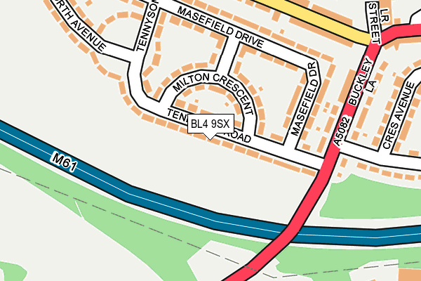 BL4 9SX map - OS OpenMap – Local (Ordnance Survey)