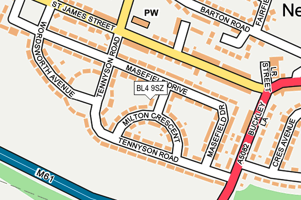 BL4 9SZ map - OS OpenMap – Local (Ordnance Survey)