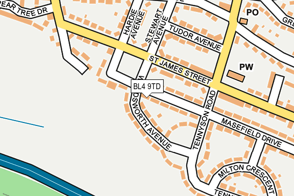 BL4 9TD map - OS OpenMap – Local (Ordnance Survey)