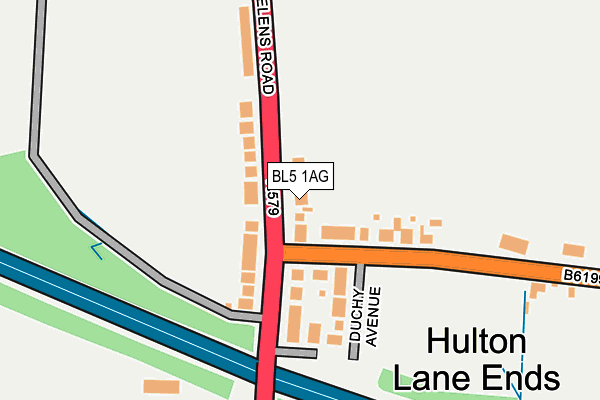 BL5 1AG map - OS OpenMap – Local (Ordnance Survey)