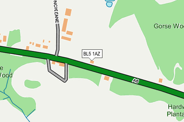 BL5 1AZ map - OS OpenMap – Local (Ordnance Survey)