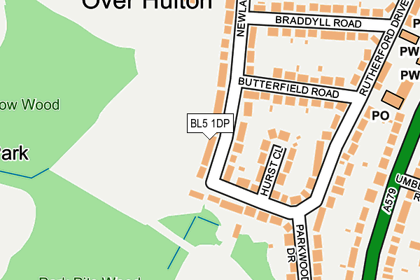 BL5 1DP map - OS OpenMap – Local (Ordnance Survey)